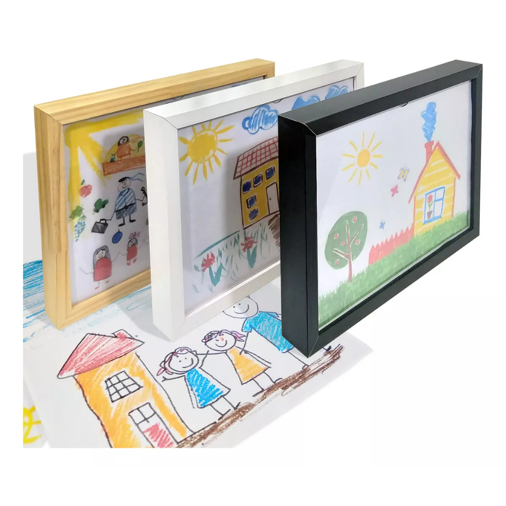 Quadro Para Guardar Desenhos Crianças Infantil Tamanho A4 em Oferta na Shopee