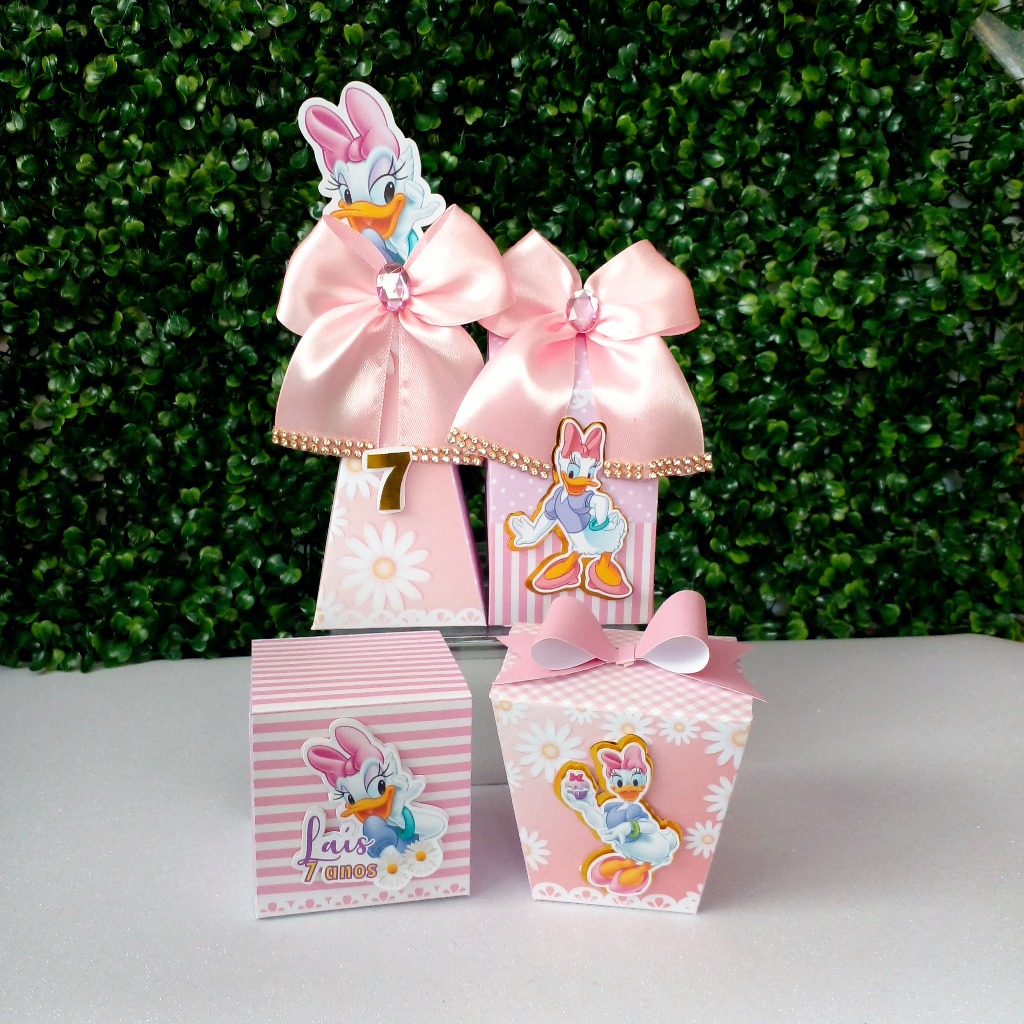Kit Caixas Personalizado Margarida/ Lembrancinha/ Caixinhas para Festa Infantil/ Aniversário Infantil Margarida