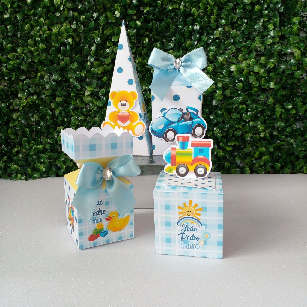 Kit Caixas Brinquedos Personalizado/ Lembrancinhas de Festa Aniversário/ Caixinhas de festa / Decoração Brinquedos