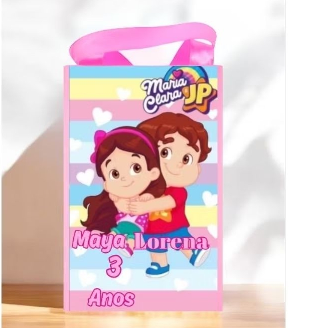 10 uni Sacolinha Maria Clara E Jp Personalizada Com Nome e Idade/Festa Aniversário/Envio Rápido/PRÉ Montadas