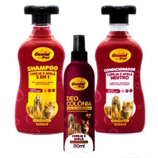 Kit Shampoo 5 Em 1 + Condicionador Neutro + Deo Colonia Perfume Cereja e Avelã Cachorro E Gatos em Oferta na Shopee