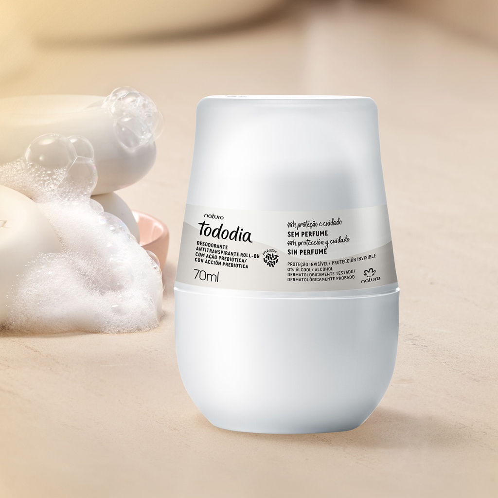 Natura Tododia Desodorante Antitranspirante Roll-on Sem Perfume - Kit Com 2 Unid.de70ml Cada. — imagem 2 de 2