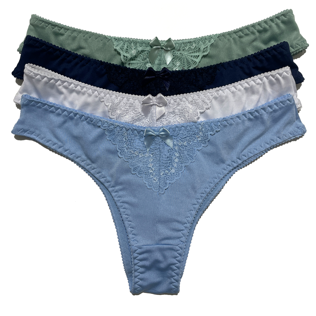 kit 2 calcinhas Tanga conforto com renda dia a dia