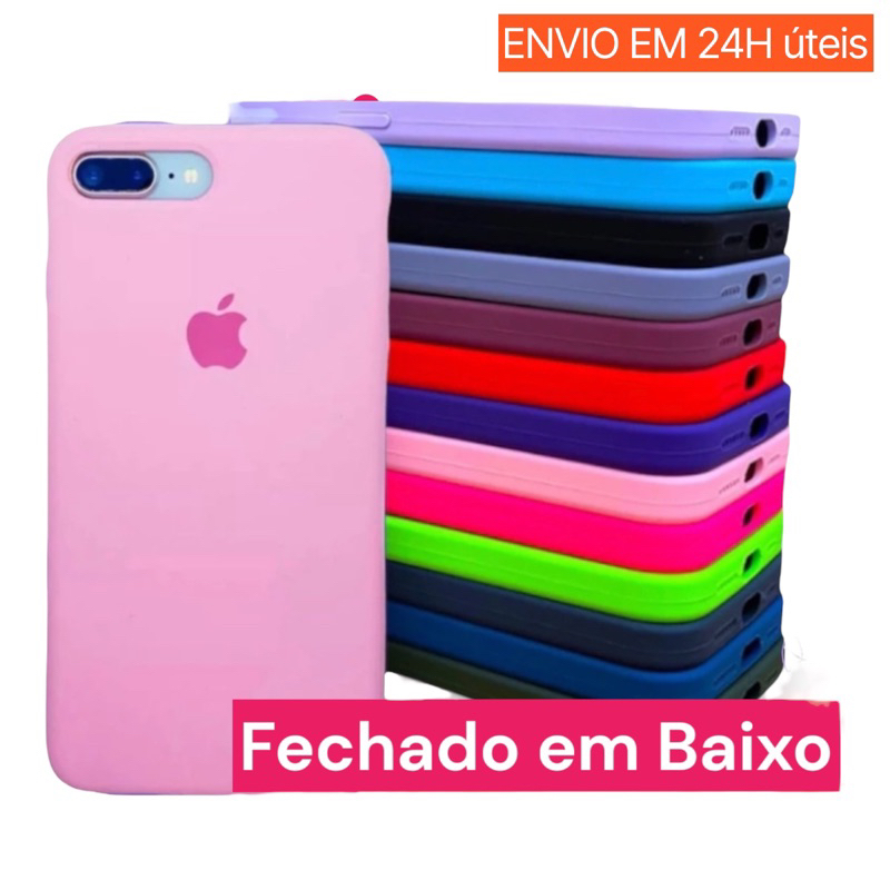 Case Capa Capinha Veludo Fechada em baixo para iphone 6 Plus / 7 Plus / 8 Plus em Oferta na Shopee