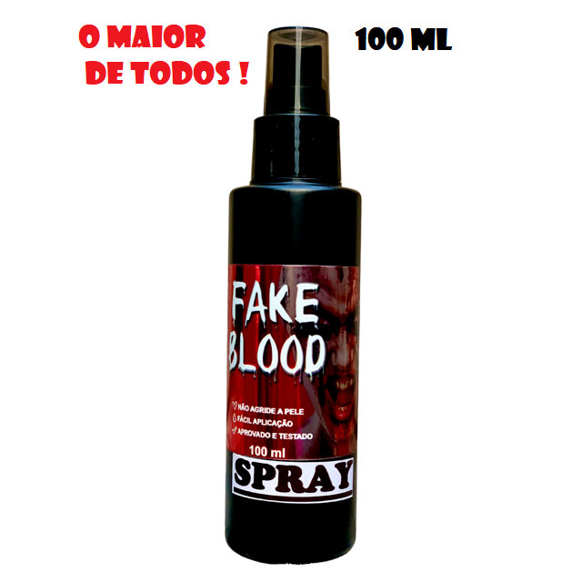SANGUE FAKE BLOOD® FALSO ARTIFICIAL SPRAY 100ML PARA MAQUIAGEM HALLOWEEN COSPLAY