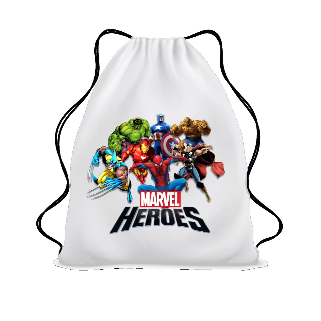 Mochilinha Personalizada Sacolinha Saco Bolsa Bolsinha Mochila Aniversario Lembrancinha Brinde Aniversário Super Heróis