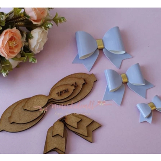 Molde Mdf kit 6 peças para laços e decoração artesanato em geral em Oferta na Shopee