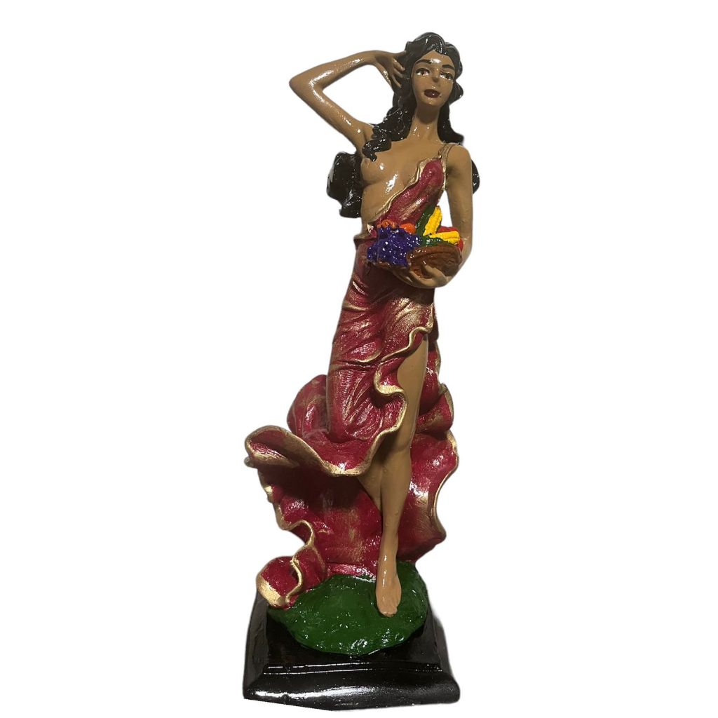 estatua Imagem Cigana Sarita Escultura em Gesso cigana Linda c/ 30 cm vermelhaes 20cm personalizada