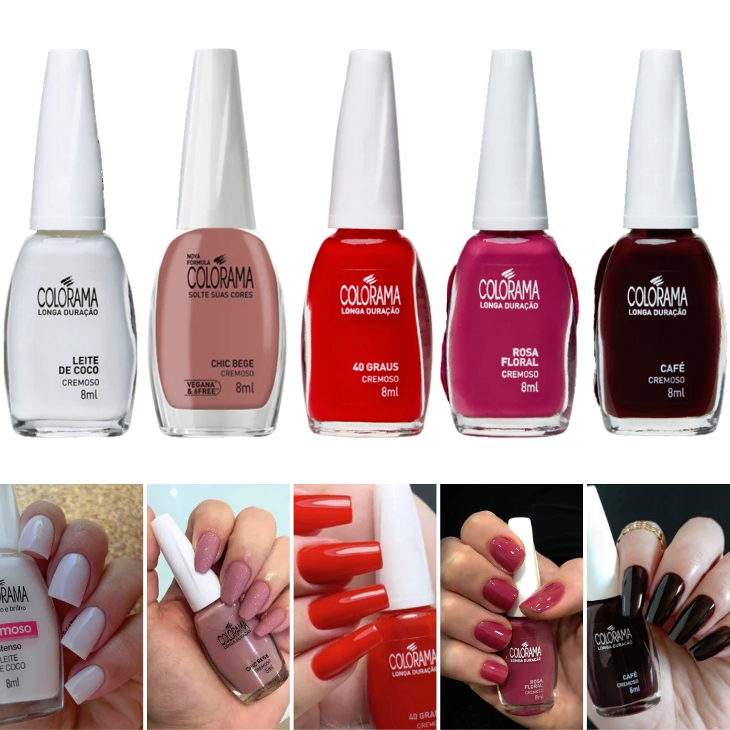 Kit 5 Esmalte Colorama Clássicos Essenciais Mais Vendidos