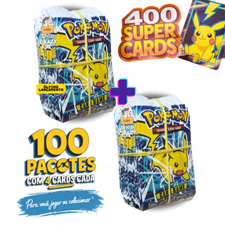 100 Pacotinhos POKEGO! | São 400 CARDS | Bafo ou Colecionar 2 Pacotões de Cards em Oferta na Shopee
