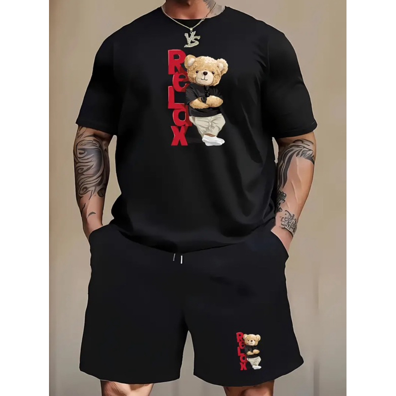 Camiseta T- Shirt masculina StreetWear Oversized + Short moderno Casual Unissex Premium Moda Verão