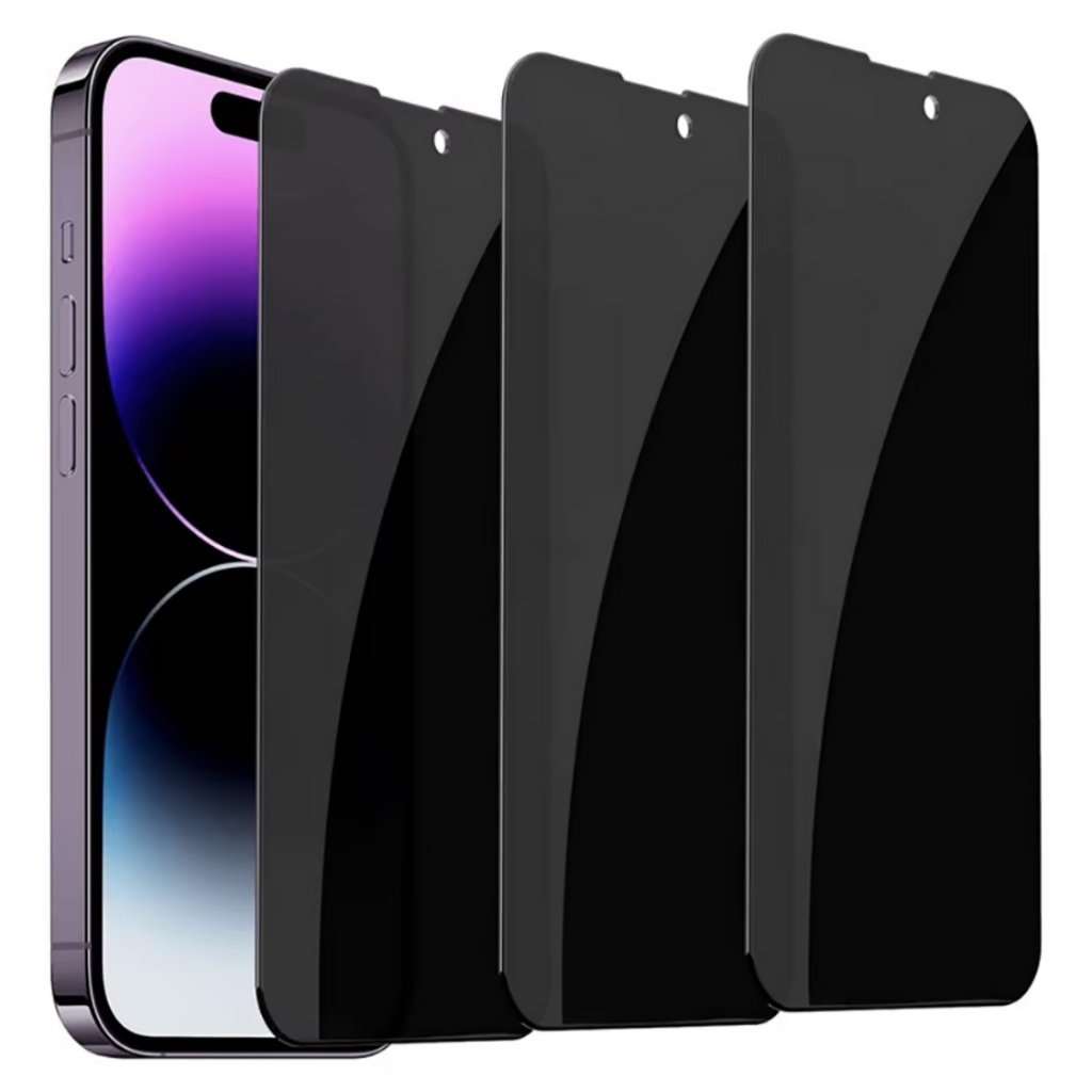 Película Vidro 3D Privacidade para IPhone Todos Modelos 7 8 X XS XR 11 12 13 14 15 16 Pro ...