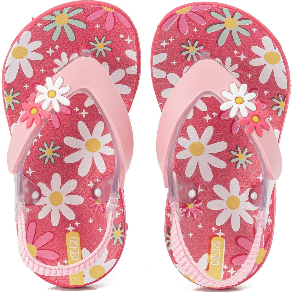 Chinelo Menina Baby Klin Ortópedico Acqua Print Meninas Anatomico Chinelo de Dedos Bebê