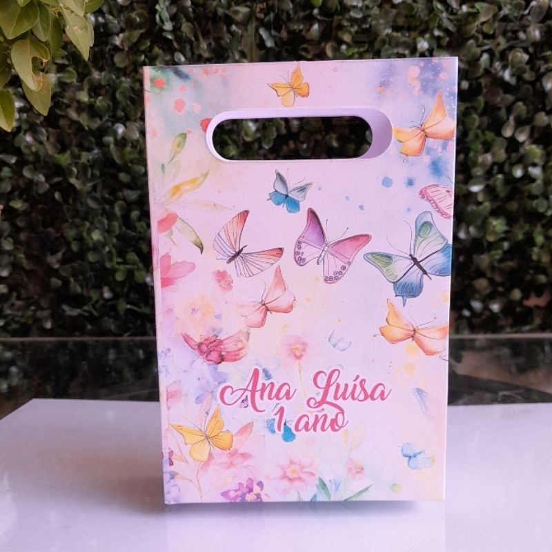 SACOLINHAS  PP  TEMA BORBOLETAS---  PEGUE E MONTE -FESTA-LEMBRANCINHAS em Oferta na Shopee