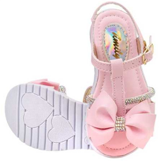Sandália infantil de strass laço em Oferta na Shopee