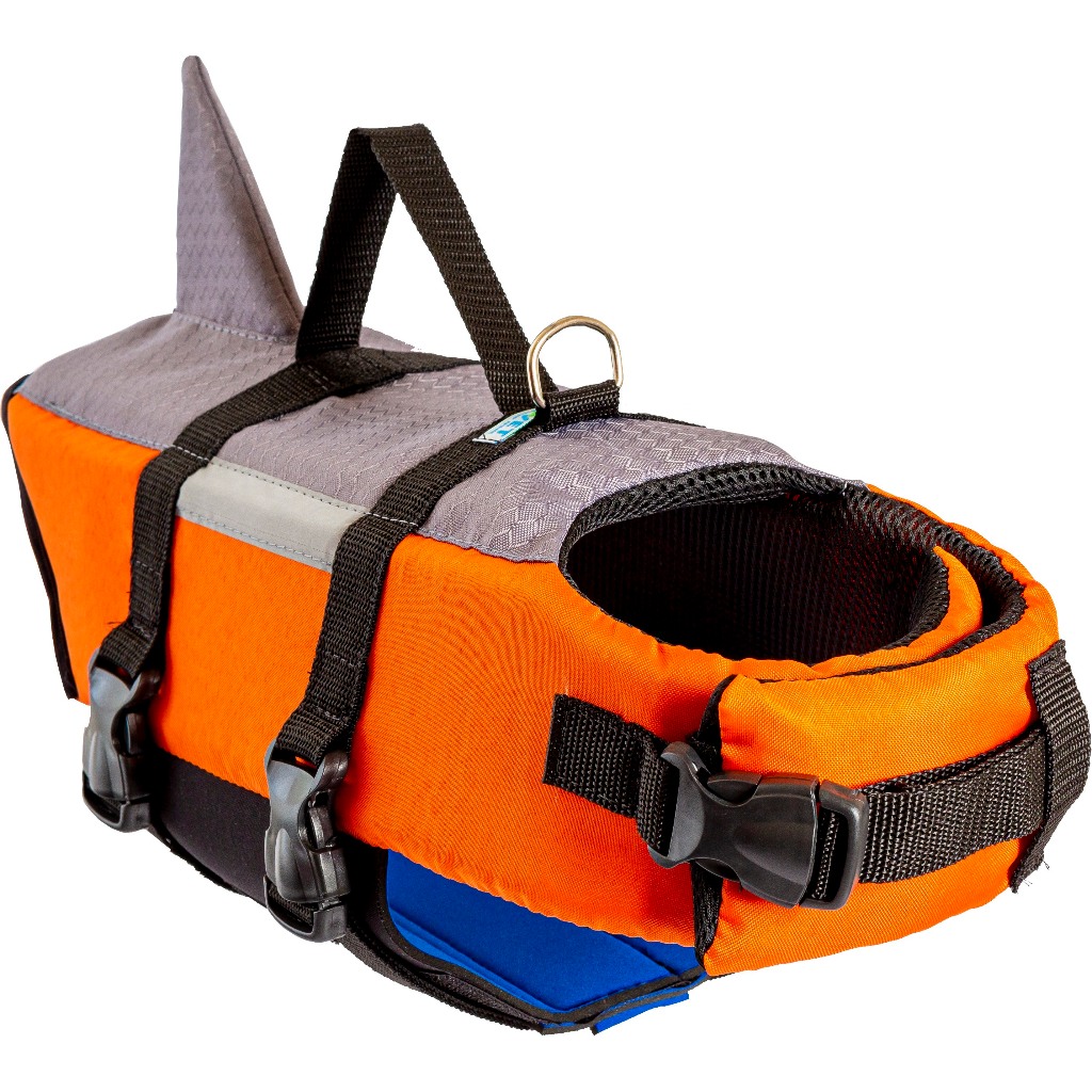 Colete Salva Vidas Pet Cães Cachorro Flutuante Cinza Laranja Piscina Água Mar em Oferta na Shopee