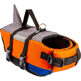 Colete Salva Vidas Pet Cães Cachorro Flutuante Cinza Laranja Piscina Água Mar em Oferta na Shopee