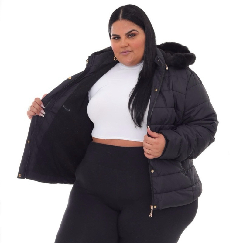 Jaqueta Acolchoada Plus Size Bobojaco Puffer Edição Limitada