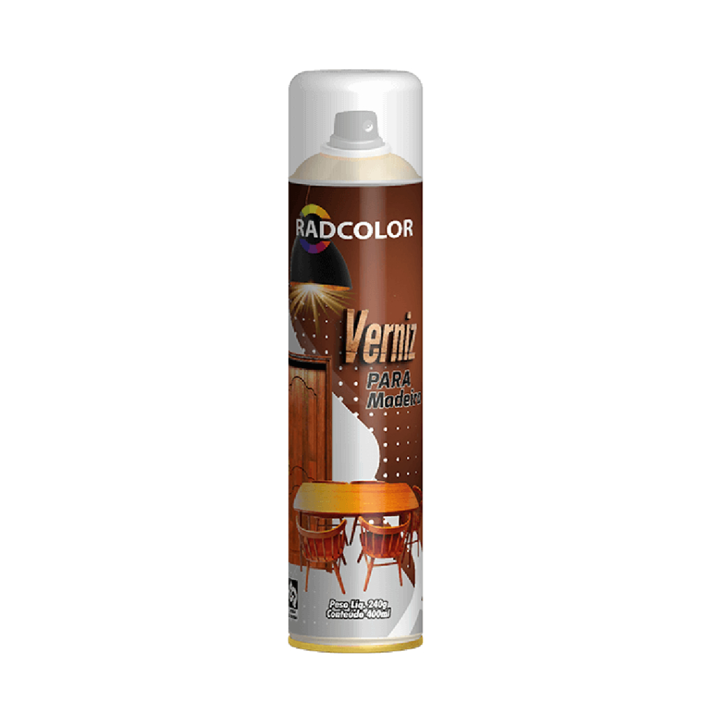 Verniz Spray Para Madeira 400ml Radcolor Cerejeira Imbuia cedro mogno