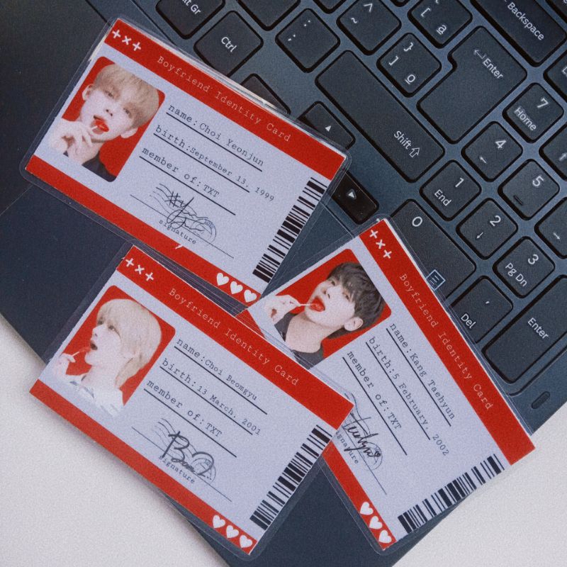 Kpop Idol Carteira de Identidade T*T Fanmade | Boyfriend Identity Card
