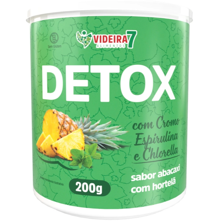 Detox em Pó , Espirulina E Clorella, Cromo, Cha Verde- 200g