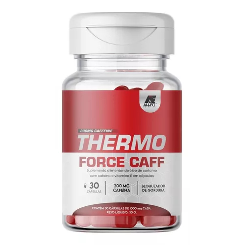 Termogênico Cafeína Capsula com Cártamo 30 Caps - 100% Pura - All Fit Nutrition