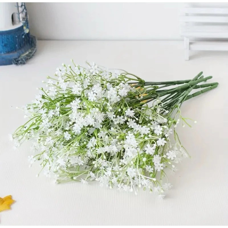 Buquê de Mosquitinho/Sempre Viva artificial com 5 galhos - YX800220 em Oferta na Shopee