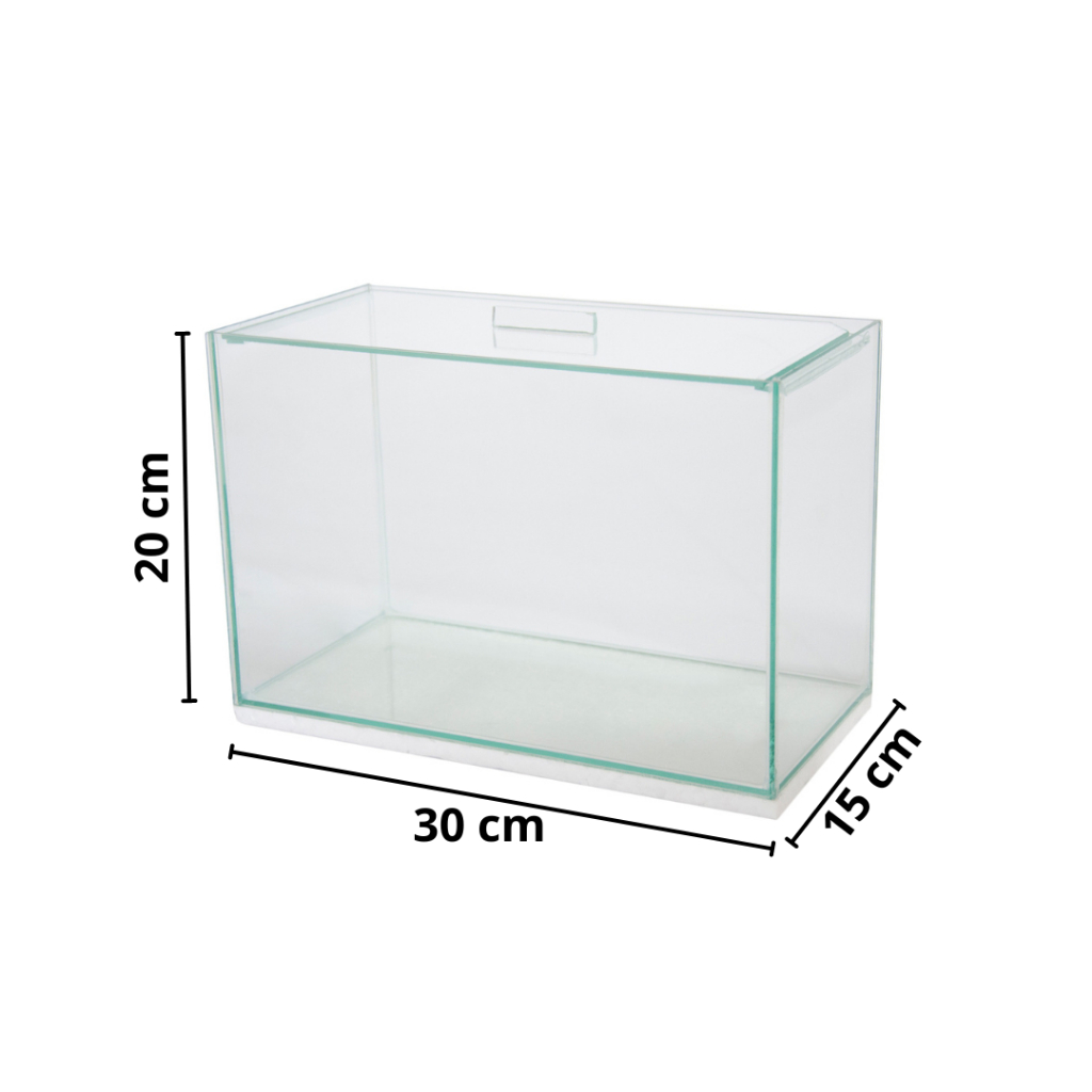 Aquário N3 Retangular 9 Litros Beteira Para Peixes Fish 30x15x20cm