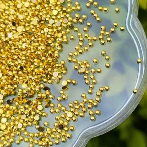 PEROLA DOURADA 1.8MM - escolha a quantidade - pedrarias para adesivos e joias de unhas em Oferta na Shopee