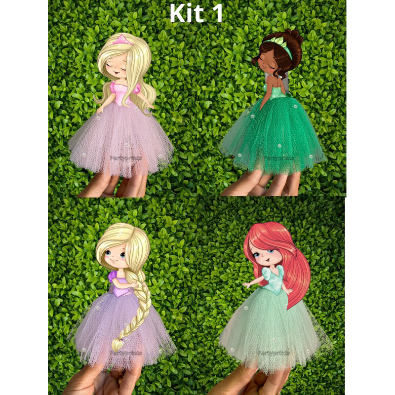 kit tubete personalizado 3D princesas baby -cute- lembrancinha de aniversário