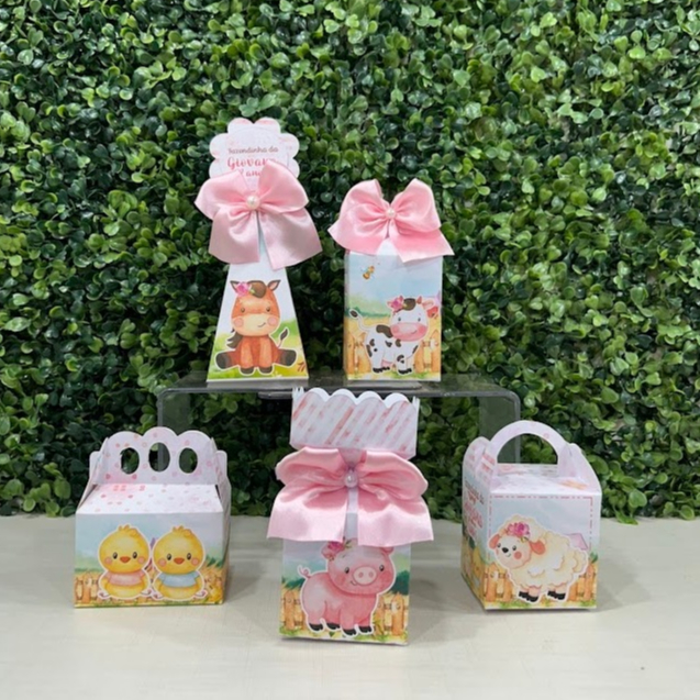 Personalizados Fazendinha Rosa - PEGUE E MONTE - Fazendinha Aquarela - Lembrancinhas - kit festa - festa infantil