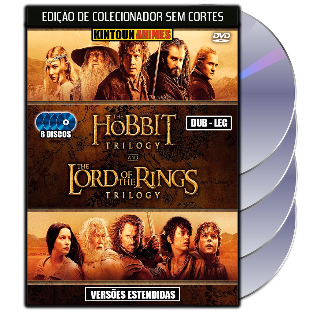 O Senhor Dos Anéis + O Hobbit - Trilogias Em Dvd