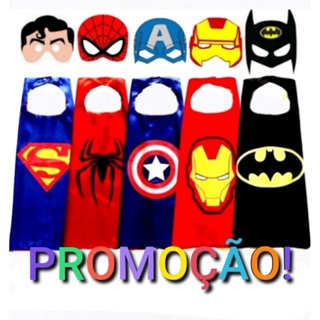 Festa Carnaval aniversário eventos escola teatro peças dia das crianças CAPA COM MÁSCARA DE SUPER HERÓIS INFANTIL! em Oferta na Shopee