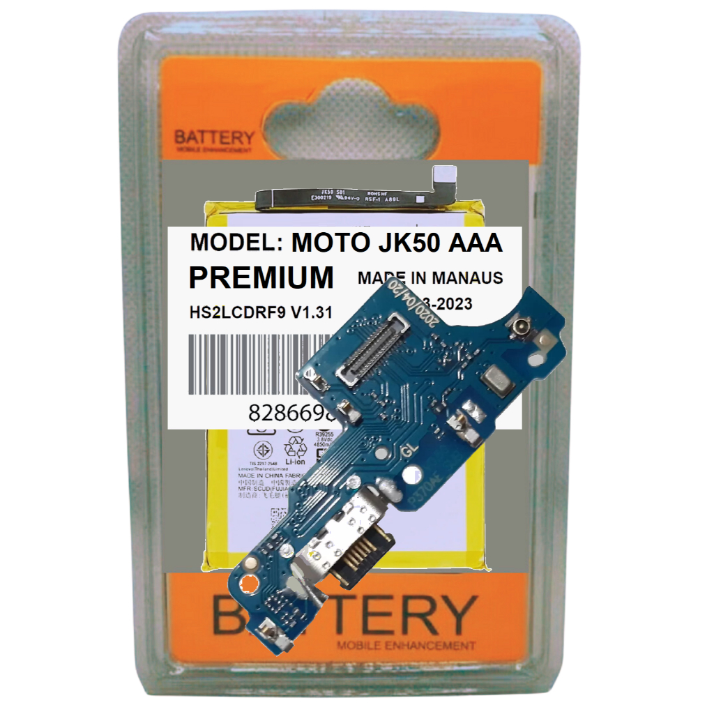 Kit Battria + Placa Conector Carga Compatível Moto G9 Play Xt2083 Entrada Cabo Carregador!