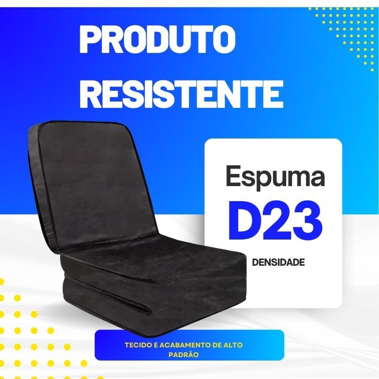 PUFF COLCHONETE MULTIUSO 4EM1 ESPUMA DE ALTA DENSIDADE D23 QUALIDADE TOP em Oferta na Shopee