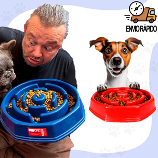 Comedouro Lento Educador Interativo de Plástico para Cães Envio Imediato Pote Ração Cachorro em Oferta na Shopee
