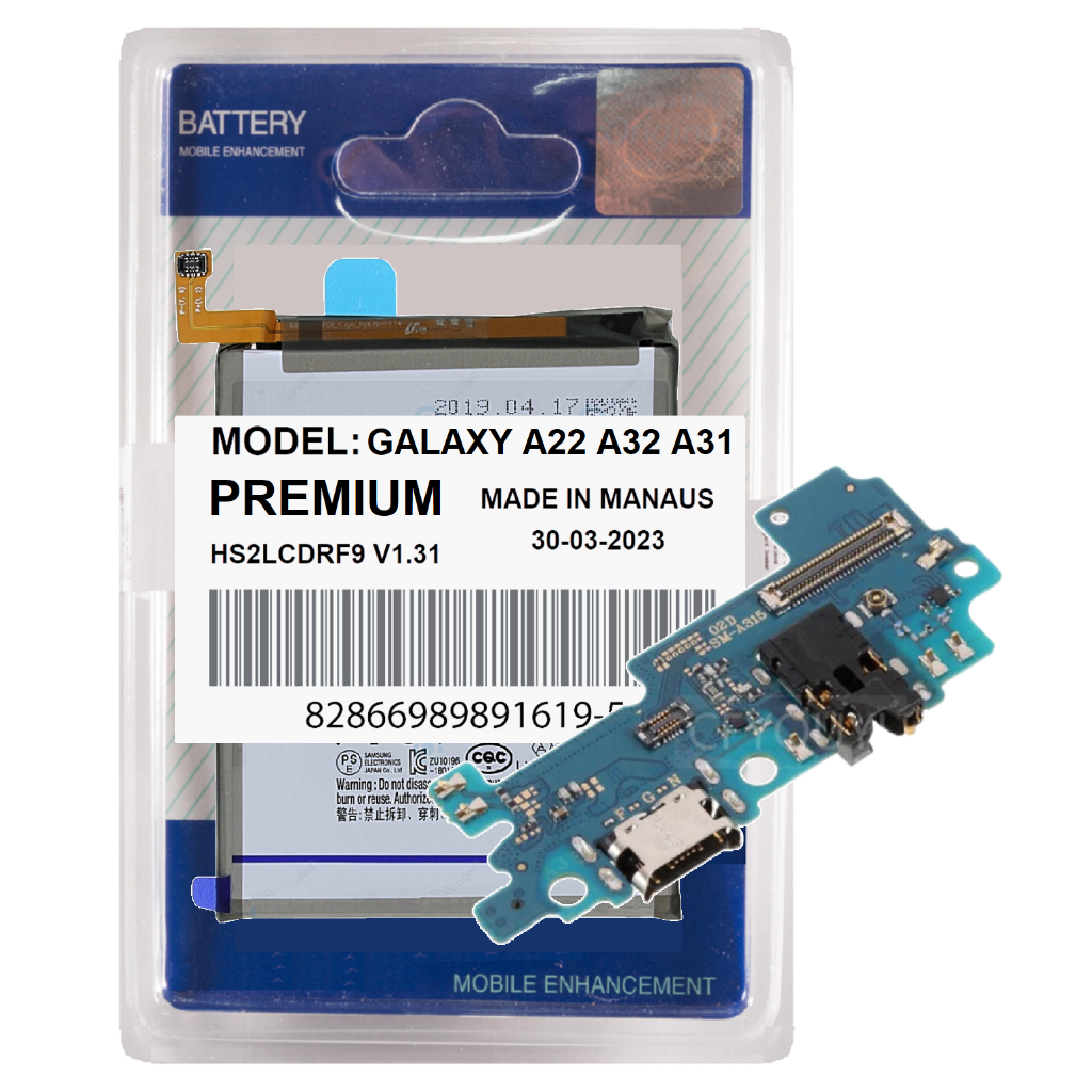 Battria de Alta Capacidade Compatível Com Galaxy A31 A315m + Duração + Placa de Carga Rápida!
