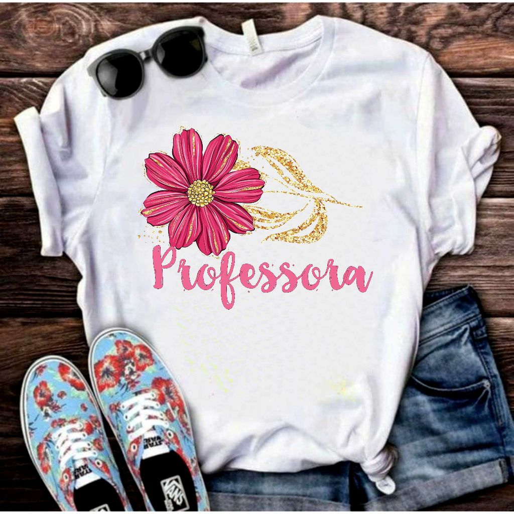 Camisa Professora Camiseta Blusa T-shirt PD em Oferta na Shopee