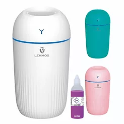 Umidificador Difusor Discreto Grande 420 ml Com 1 Essência Concentrada 60 mL de Lavanda Bambu