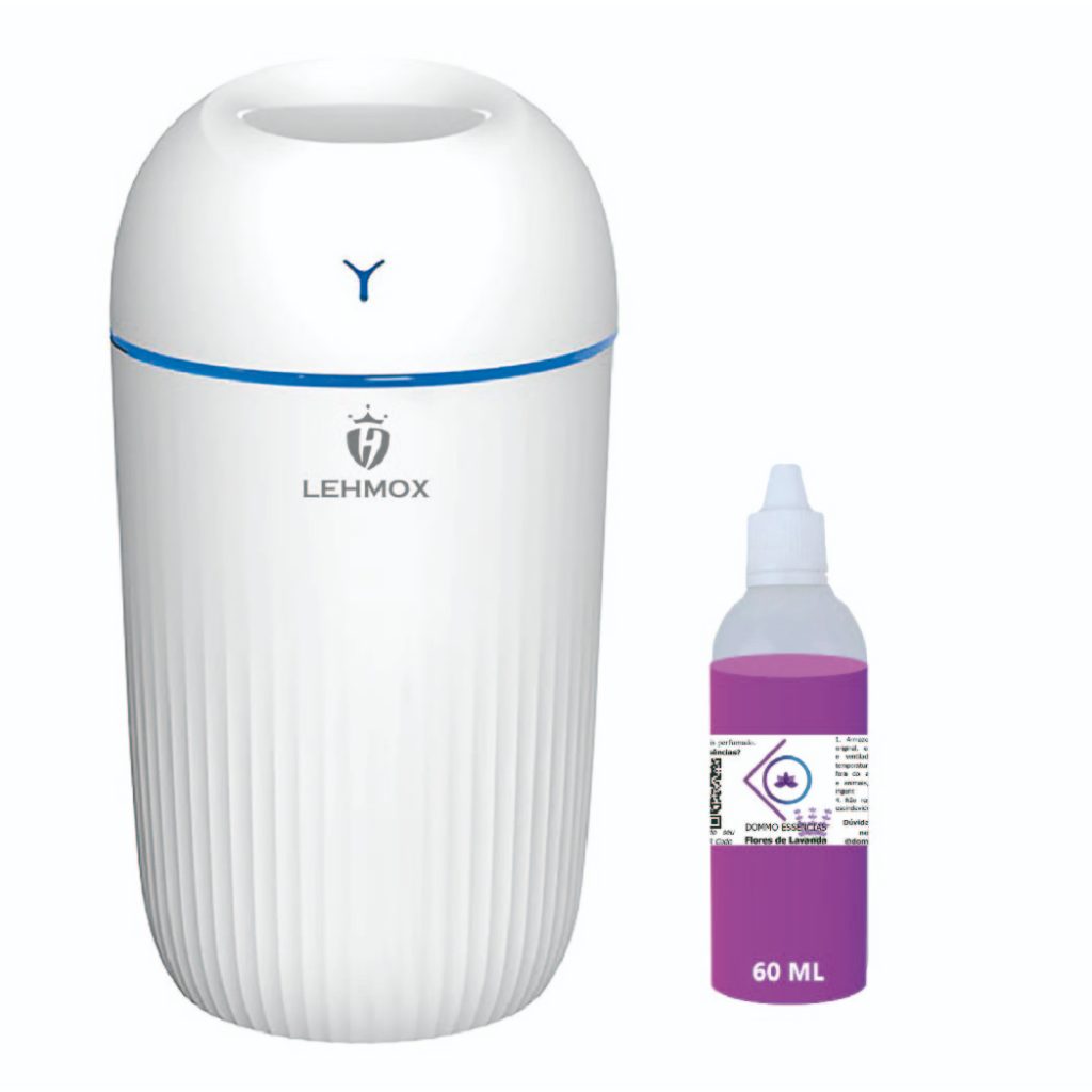 Umidificador Difusor Discreto Grande 420 ml Com 1 Essência Concentrada 60 mL de Lavanda Bambu — imagem 2 de 2