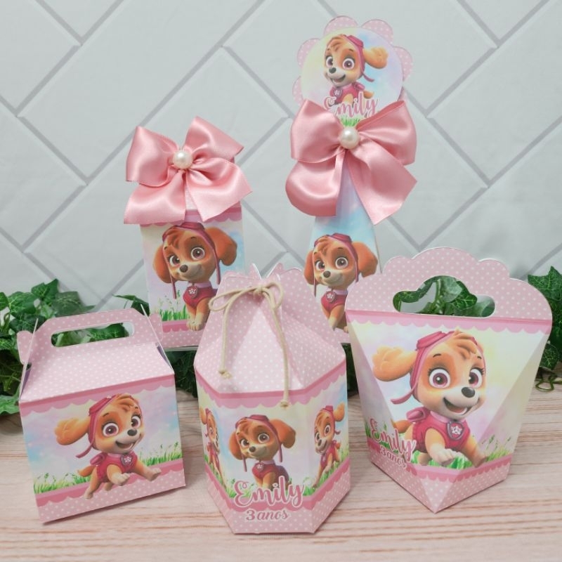 Skye Patrulha Canina Kit Personalizado Kit Festa  Lembrancinha l Aniversario l Caixinhas Personalizadas l Festa Infantil
