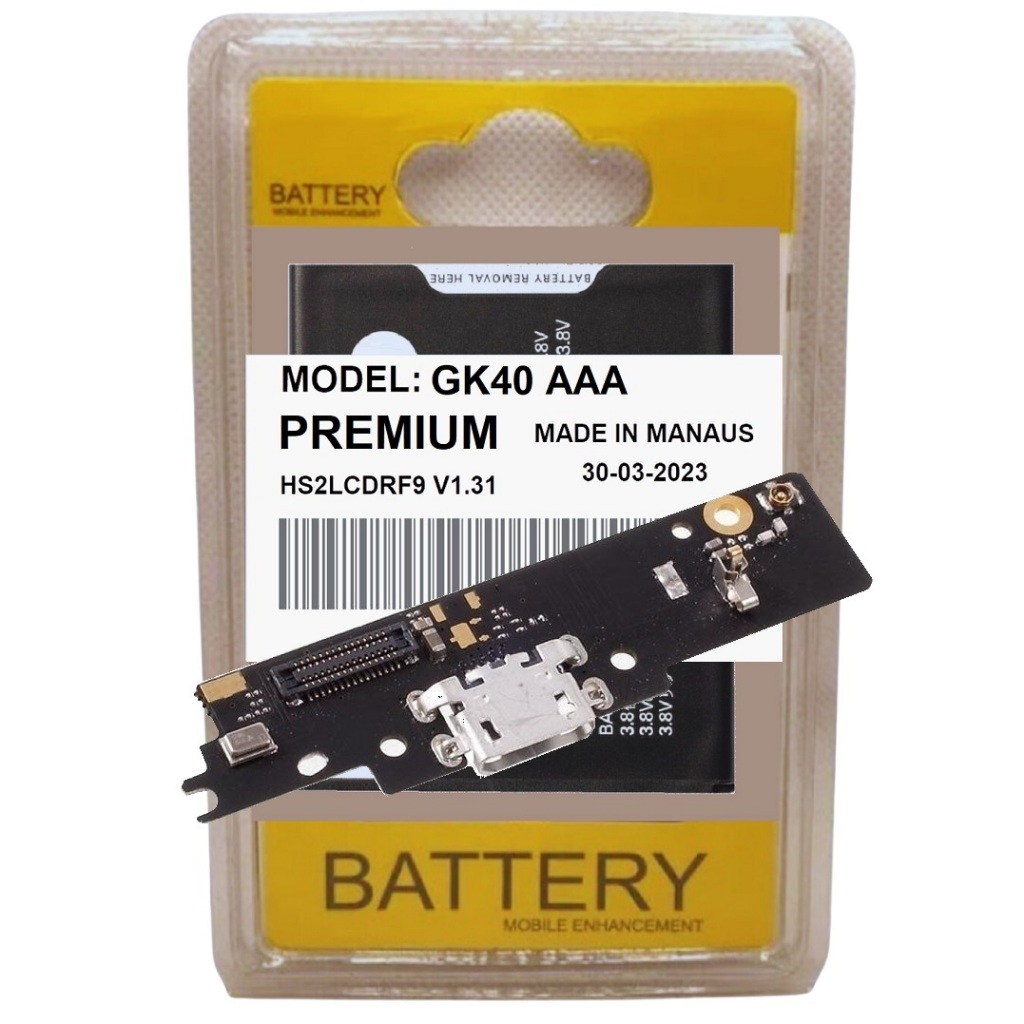Battria + Placa Conector Carga Compatível Moto G4 Play Xt1600 Xt1603 Entrada Cabo Carregador