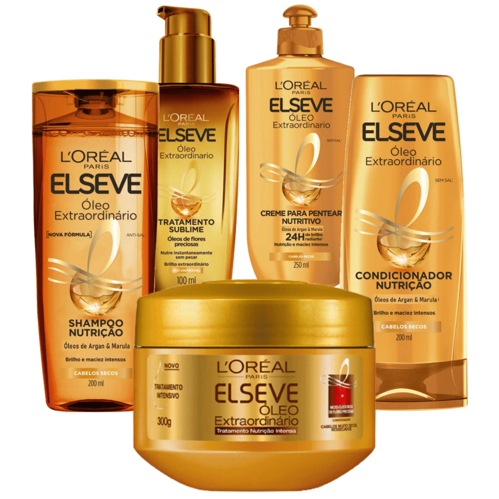 Kit Shampoo/Condicionador 200ml + Óleo Sublime Extraordinário + Creme Tratamento +  Pentea...