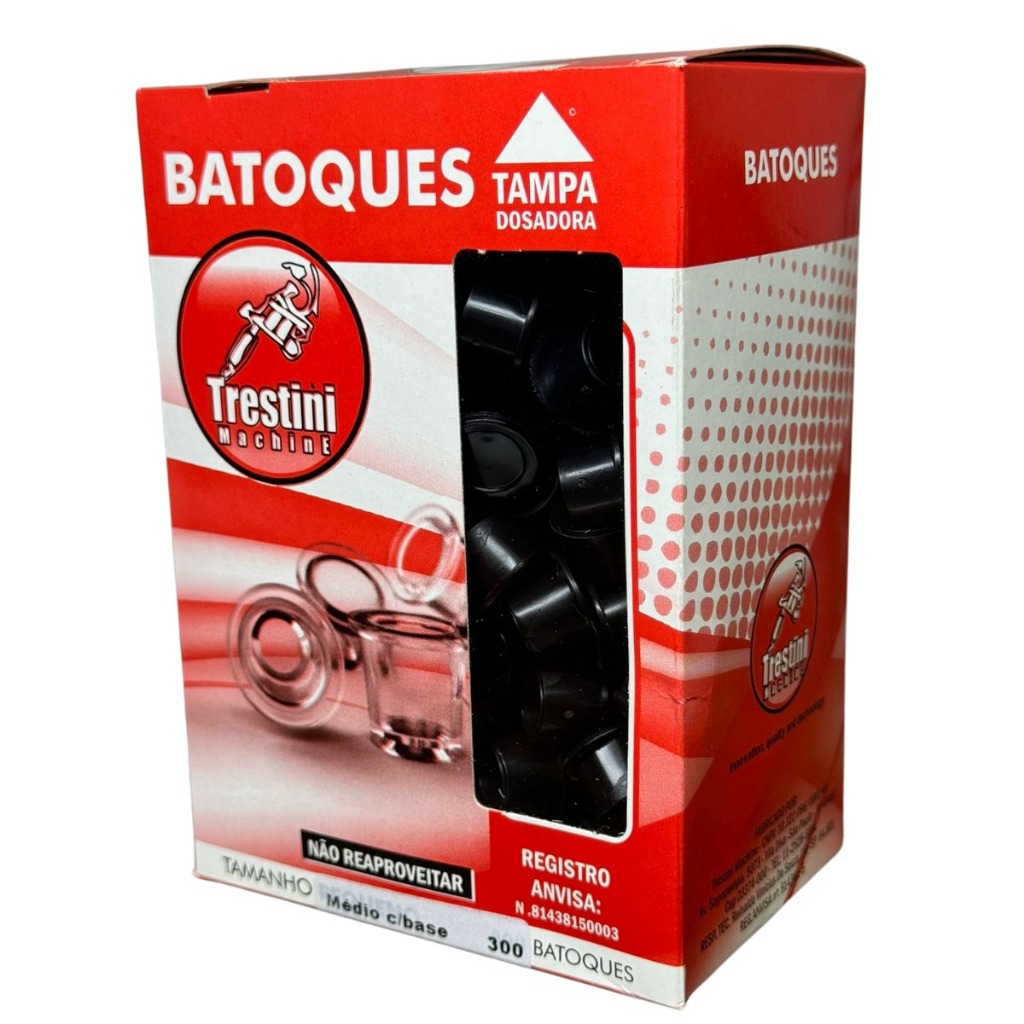 Batoque De Silicone para Tatuagem Micropigmentação Tattoo PRETO