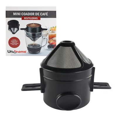 Mini Coador de Café Reutilizável Portatil com Abas Laterais