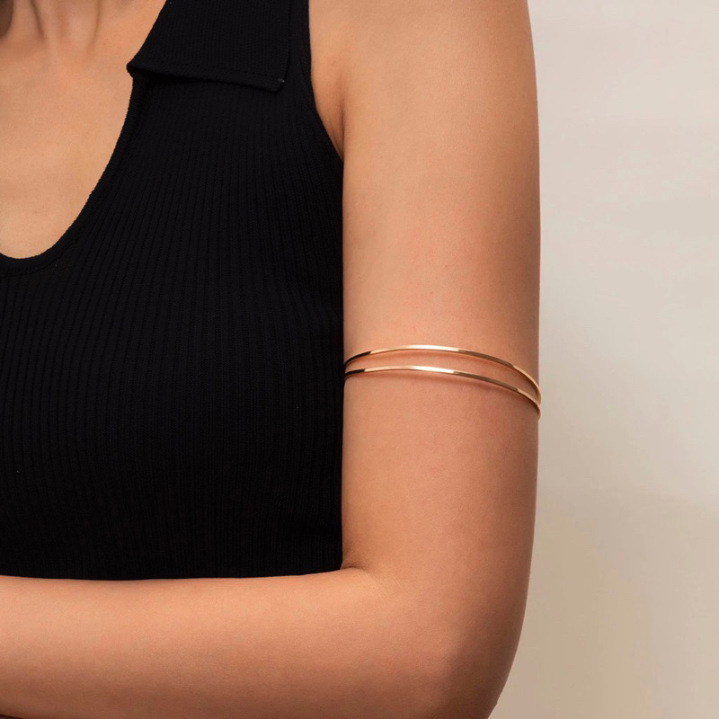 Bracelete superior pulseira braço mulher dourado ou prata