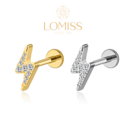 Piercing Helix Tragus Conch Nariz Boca-Medusa Labret Piercing Aço Cirúrgico Tragus Raio Zircônia