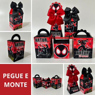 Personalizados Miles Morales (Homem aranha preto) - Pegue e Monte em Oferta na Shopee