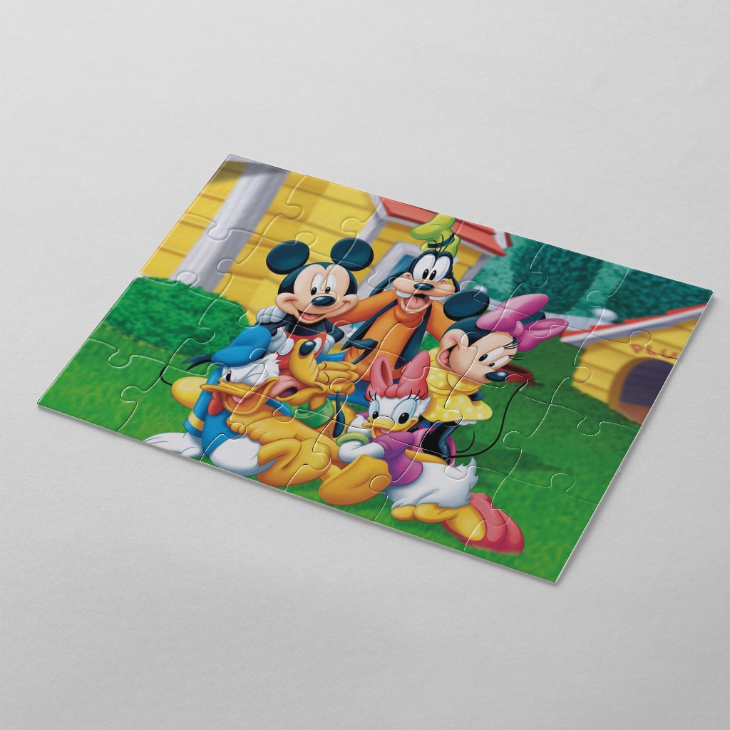 Quebra cabeça Mickey Mouse e Amigos | Minney  | Pateta | Pato Donald | 24, 40 E 70 Peças