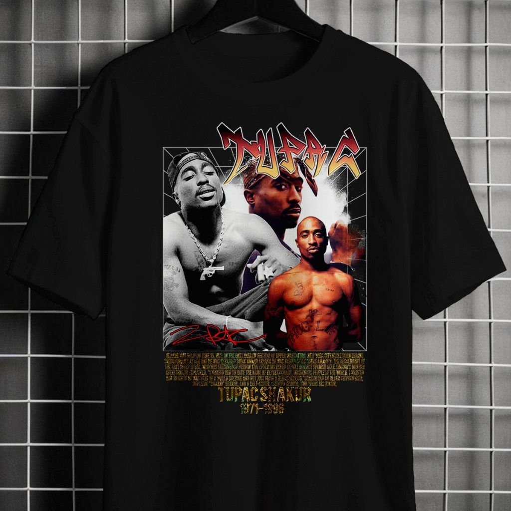 Camiseta Unissex Graphic Rapper Tupac 2pac Boolteg Camisa 100% Algodão BTL-089